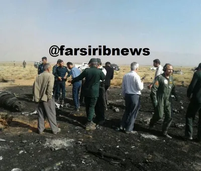 عکس/ سقوط هواپیمای آموزشی در استان فارس
