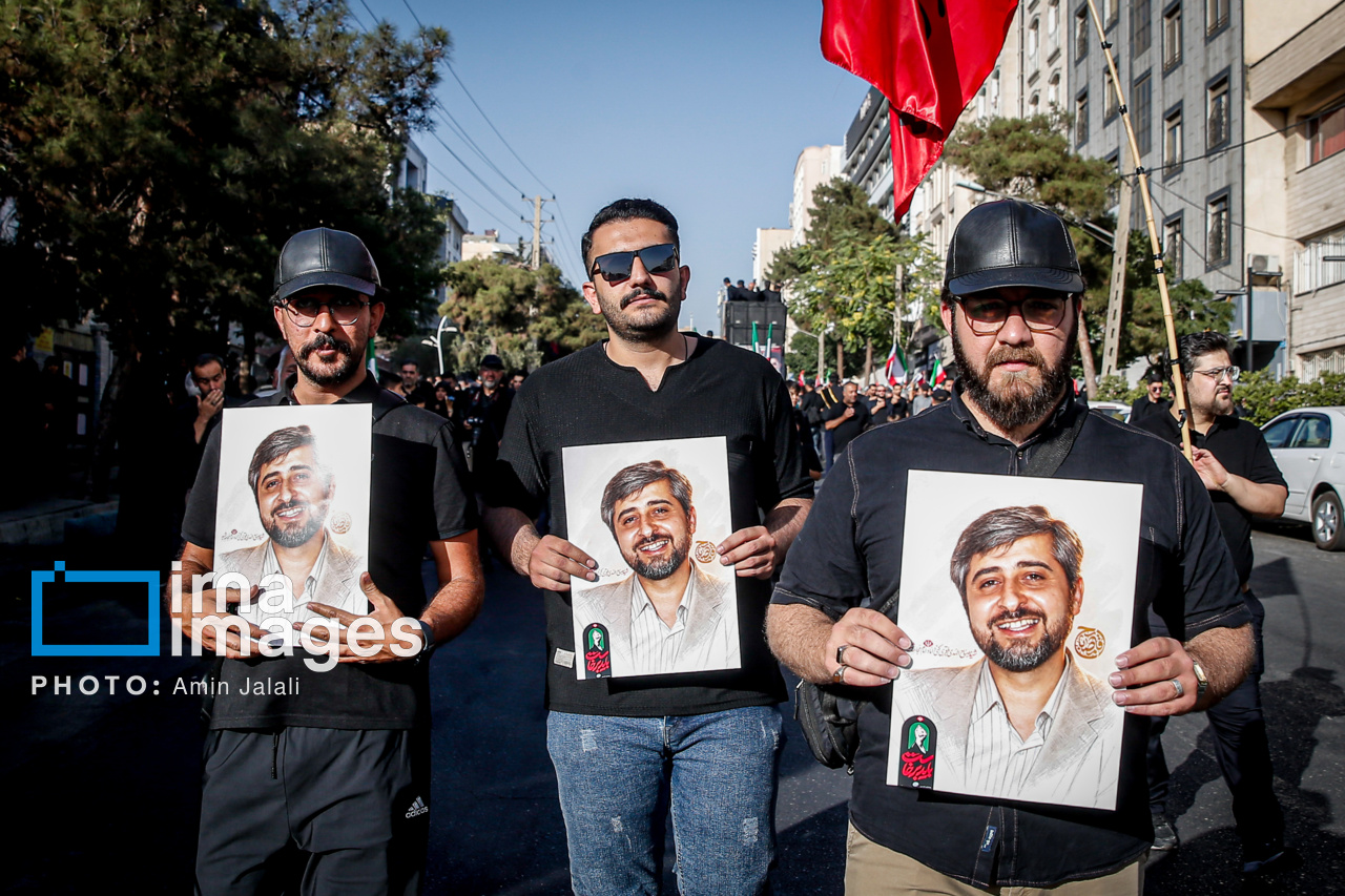 تصاویر: تشییع پیکر شهید «مصباح‌الهدی باقری‌کنی»، داماد رهبر شهید انقلاب