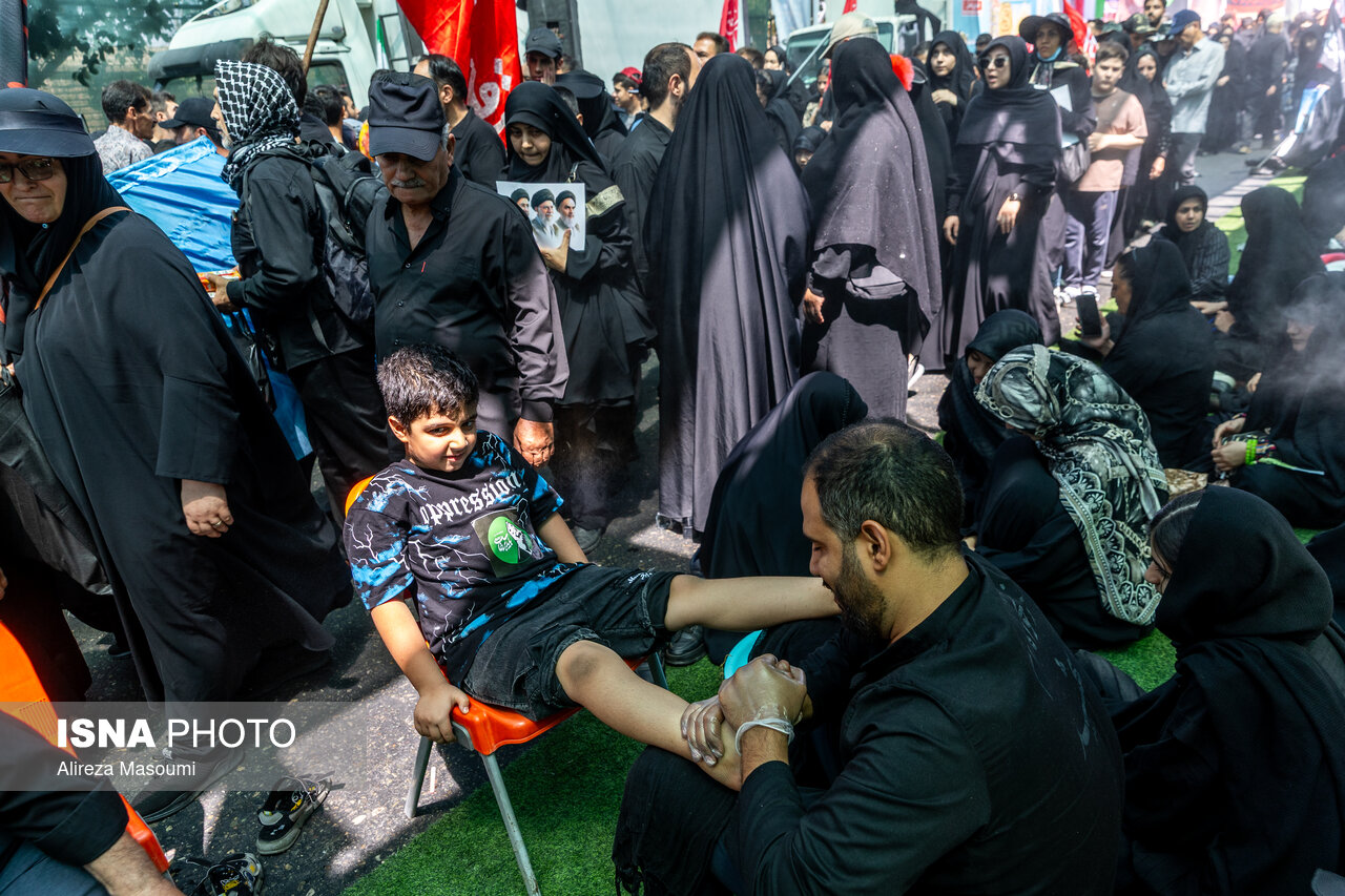 تصاویر: مراسم پیاده‌روی جاماندگان اربعین حسینی در تهران