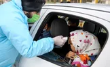 تصاویر: اجرای طرح تب سنجی در عوارضی اتوبان قم _تهران