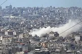 ببینید / حمله اسرائیل به ساختمانی در ضاحیه بیروت