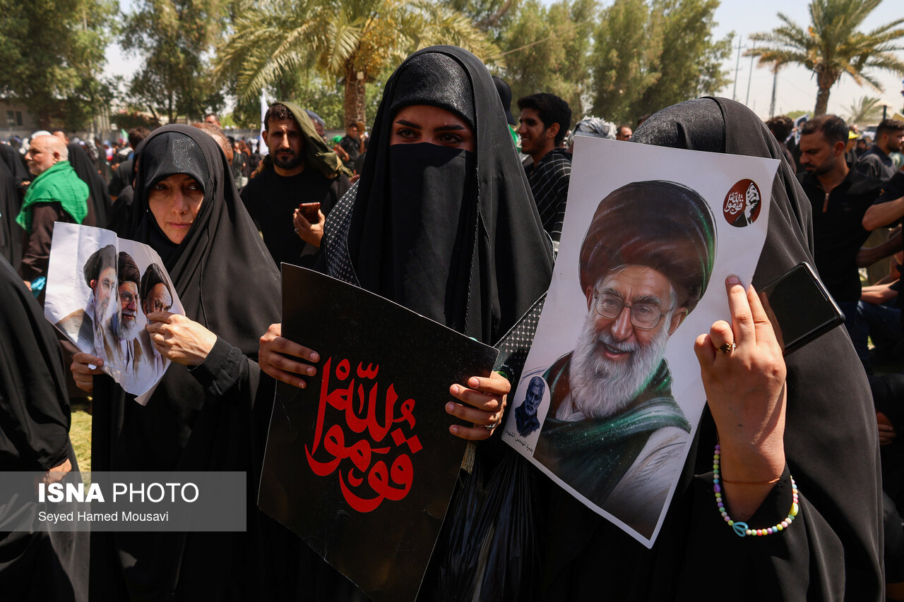 تصاویر: تشییع پیکر مطهر رهبر شهید انقلاب در نجف اشرف