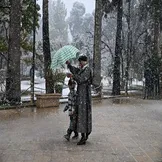 تصاویر: بارش برف در شیراز پس از ۱۲ سال