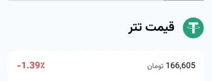 قیمت تتر در حال ریزش است / آخرین قیمت ۱۶۶ هزار تومان