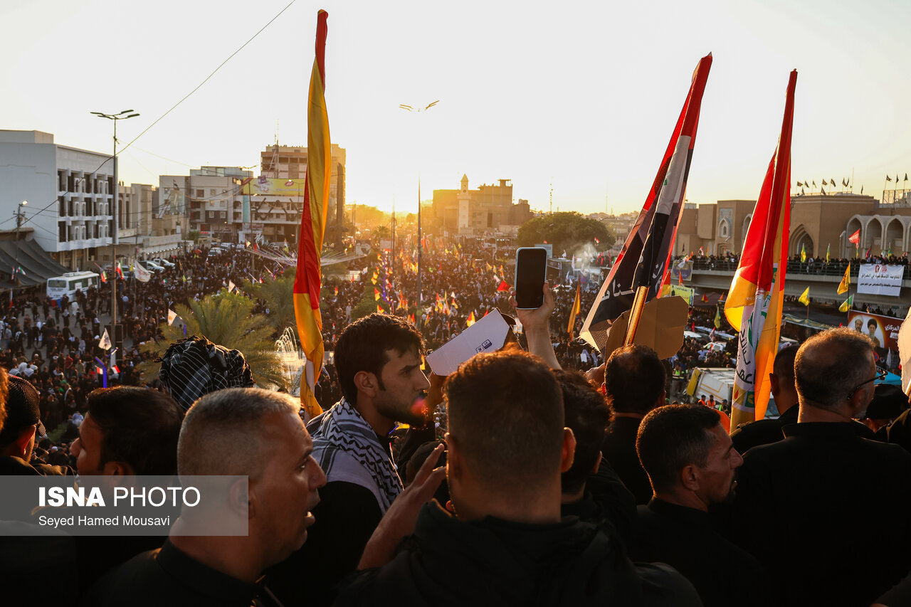 تصاویر: تشییع پیکر مطهر رهبر شهید انقلاب در نجف اشرف