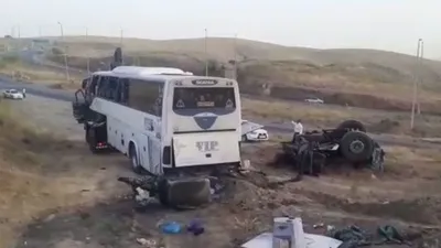 بر اثر واژگونی اتوبوس زائران ایرانی در عراق ۴ نفر جان باختند