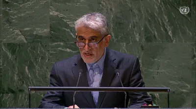 سفیر ایران در سازمان ملل: تهران هرگز در برابر تهدید یا اجبار تسلیم نخواهد شد / تجاوز نظامی و تروریسم اقتصادی هرگز ایران را وادار نخواهد کرد که از حقوق مشروع خود چشم‌پوشی کند / تعلیق بازرسی‌ها آژانس پیامد مستقیم این حملات مسلحانه بوده، مسئولیت این وضعیت به‌طور کامل بر عهده متجاوزان است، نه قربانی