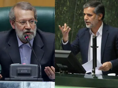 نقوی‌حسینی به لاریجانی: شما در دوره بعدی مجلس استراحت می‌کنید / واکنش لاریجانی: شما هم نفس راحتی می کشید