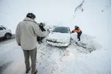 بارش برف در چالوس به ۳۵ سانتی متر رسید