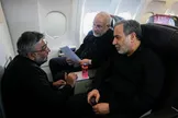 تصاویری از تیم مذاکره‌کننده ایران در هواپیما؛ از قالیباف و عراقچی تا باقری و همتی