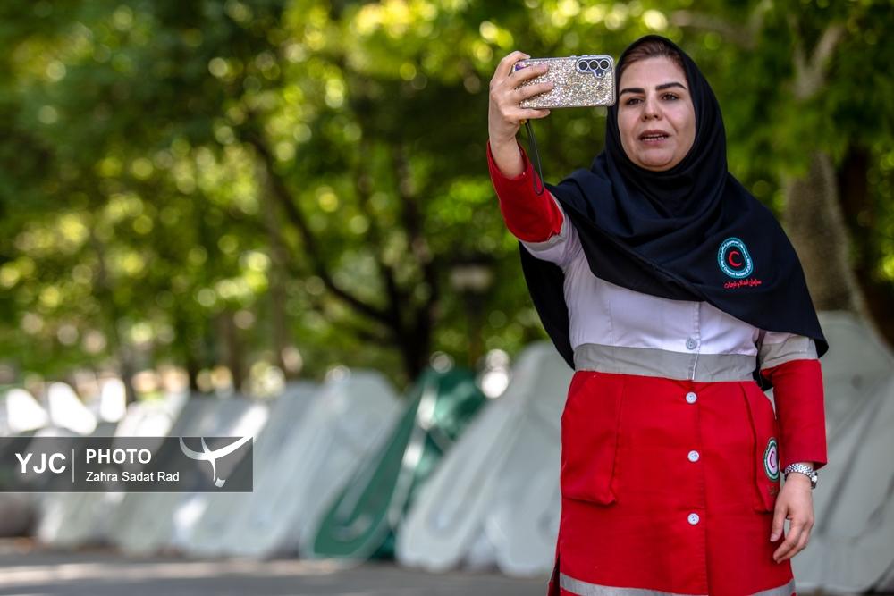 تصاویر: برپایی هزاران چادر در پارک ملت تهران برای عزاداران رهبر شهید