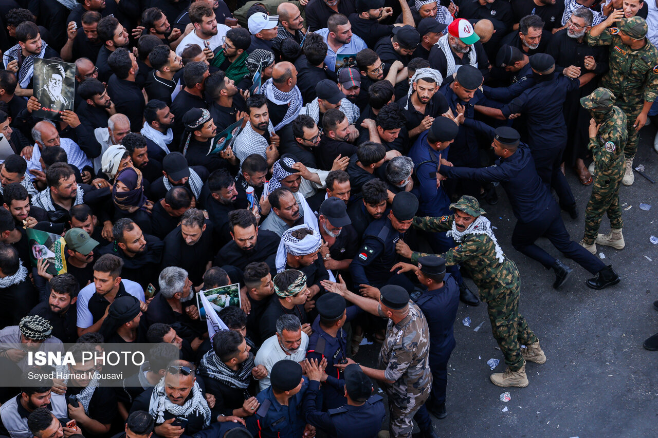 تصاویر: تشییع پیکر مطهر رهبر شهید انقلاب در نجف اشرف