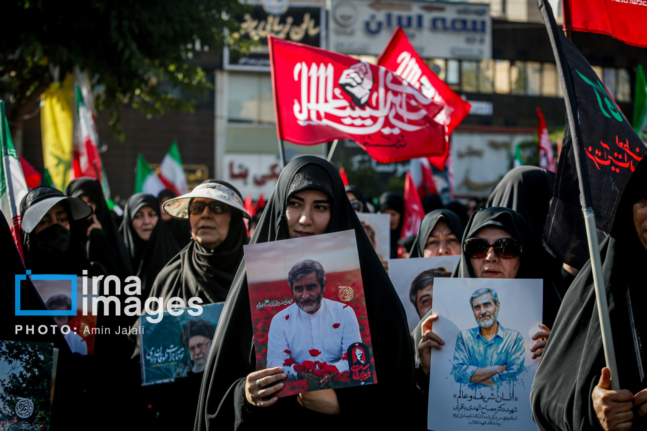 تصاویر: تشییع پیکر شهید «مصباح‌الهدی باقری‌کنی»، داماد رهبر شهید انقلاب