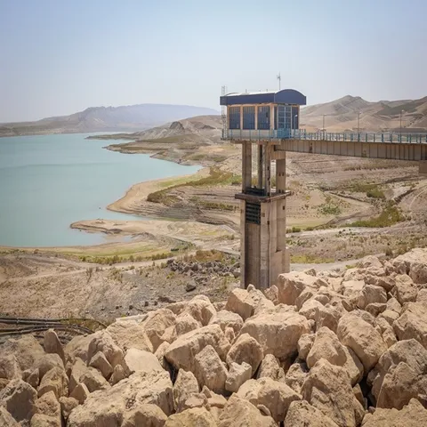تصاویر: سد دوستی در آستانه خشک شدن؛ هشدار جدی برای مشهد