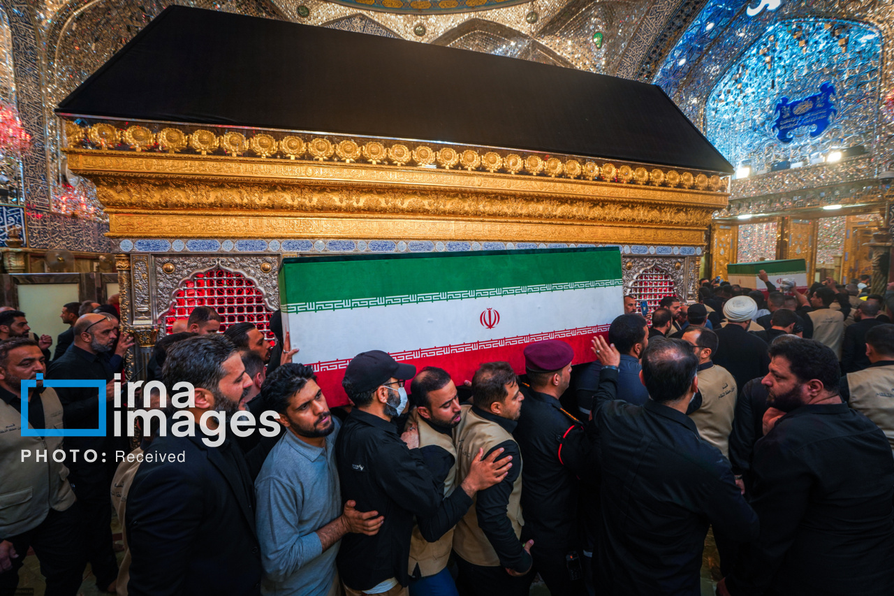 تصاویر: تشییع پیکر مطهر رهبر شهید انقلاب در نجف اشرف