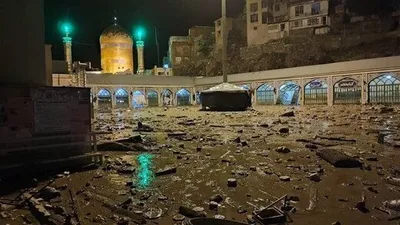 ویدیو / رانش زمین و سیل در منطقه امامزاده داوود تهران