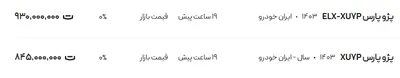 قیمت پژو پارس، امروز ۲۲ اردیبهشت ۱۴۰۴