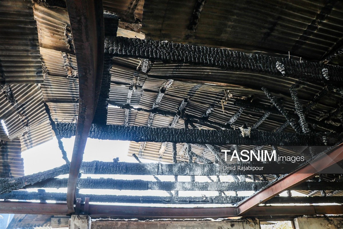 تصاویر: خسارت آتش سوزی مرکز بهداشت شهرستان رودسر - گیلان