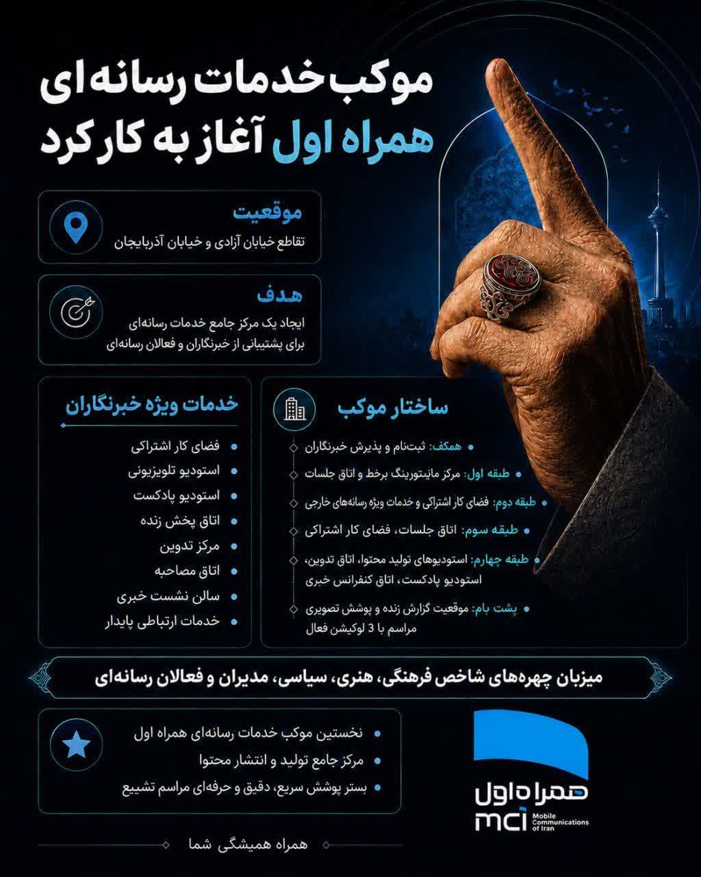 قلب رسانهای مراسم تشییع رهبر شهید انقلاب در موکب همراه اول قلب رسانهای مراسم تشییع رهبر شهید انقلاب در موکب همراه اول
