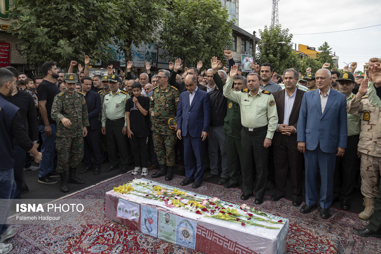 تصاویر: تشییع پیکر شهید ستوان‌سوم «سینا سیاه‌نژاد» - صومعه‌سرا