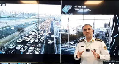 فرونشست آسفالت در بزرگراه باکری تهران