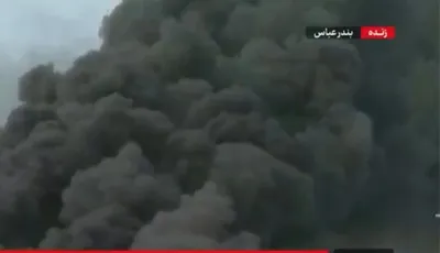 ببینید/ آسمان بندرعباس همچنان مملو از دود است