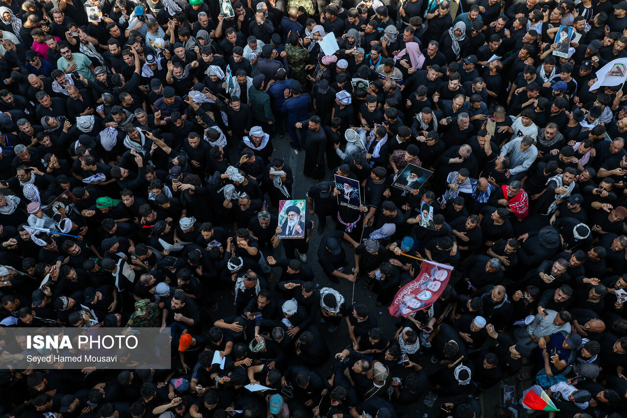 تصاویر: تشییع پیکر مطهر رهبر شهید انقلاب در نجف اشرف