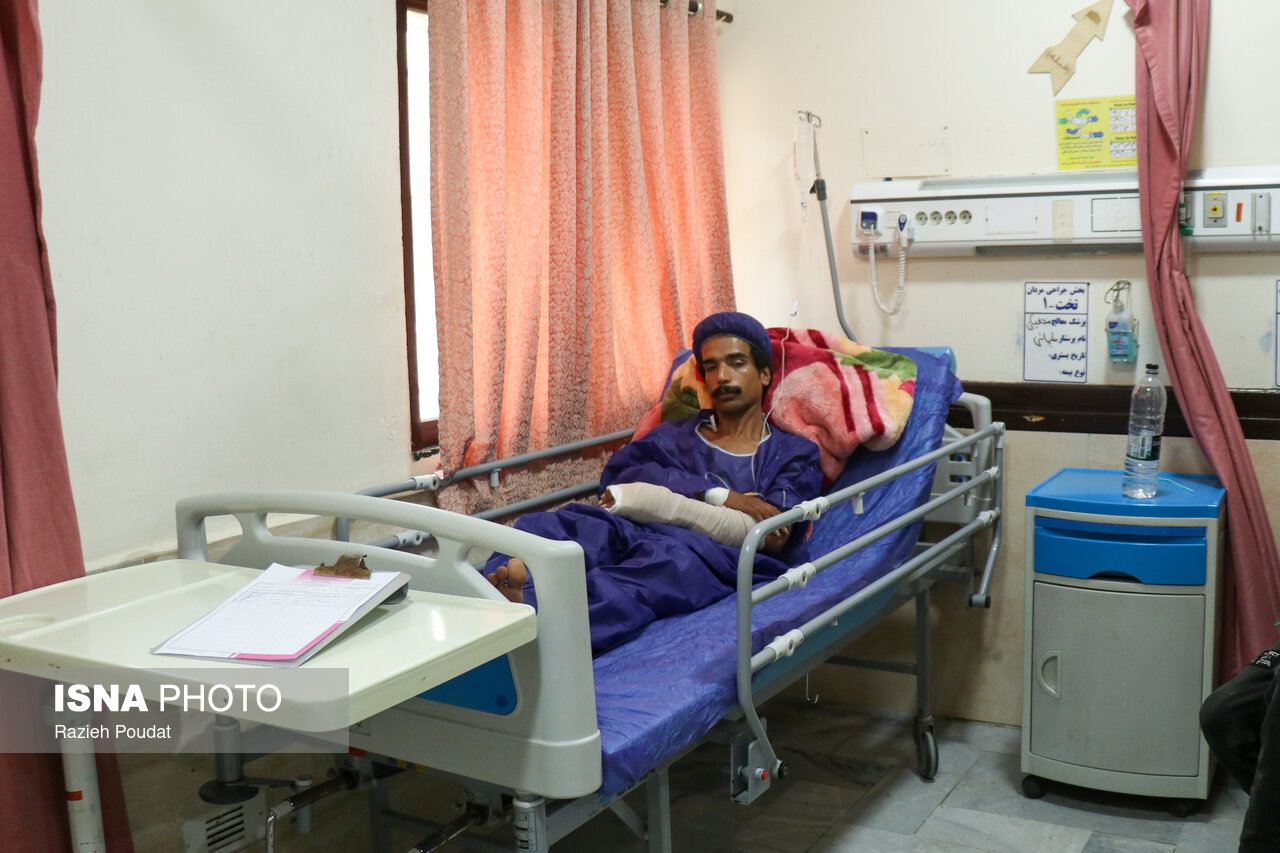 تصاویر: وضعیت مصدومان حمله آمریکا در شهرستان سیریک