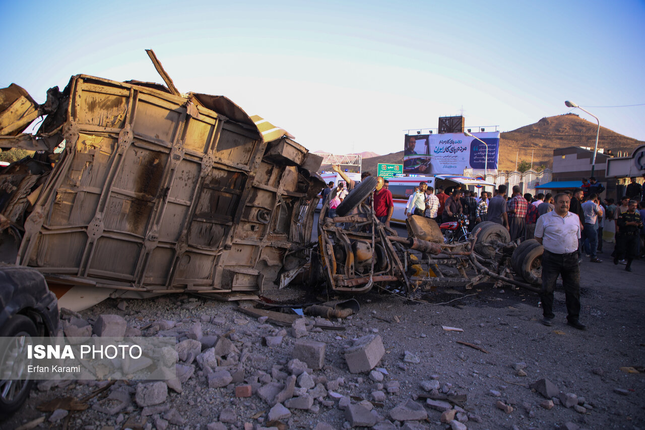 تصاویر: حادثه انفجار تانکر سوخت - سنندج