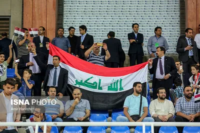 عکس/ اهتزاز پرچم عراق در مشهد