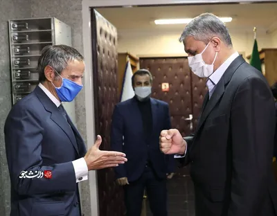تصویری از دیدار امروز گروسی و اسلامی