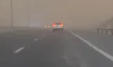 ببینید/ طوفان در جاده قم به تهران