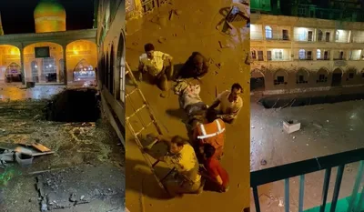 سیل و رانش زمین در امام‌زاده داوود تهران / ۸ فوتی و ۱۹ مفقودی تاکنون / یک و نیم متر گل‌ولای در صحن‌های شمالی و جنوبی امام‌زاده / تخریب دیوار جنوبی امام‌زاده برای تخلیه گل‌ولای