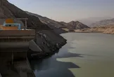 تصاویری از وضعیت سد لتیان که میزان آب آن به ۹ درصد رسیده