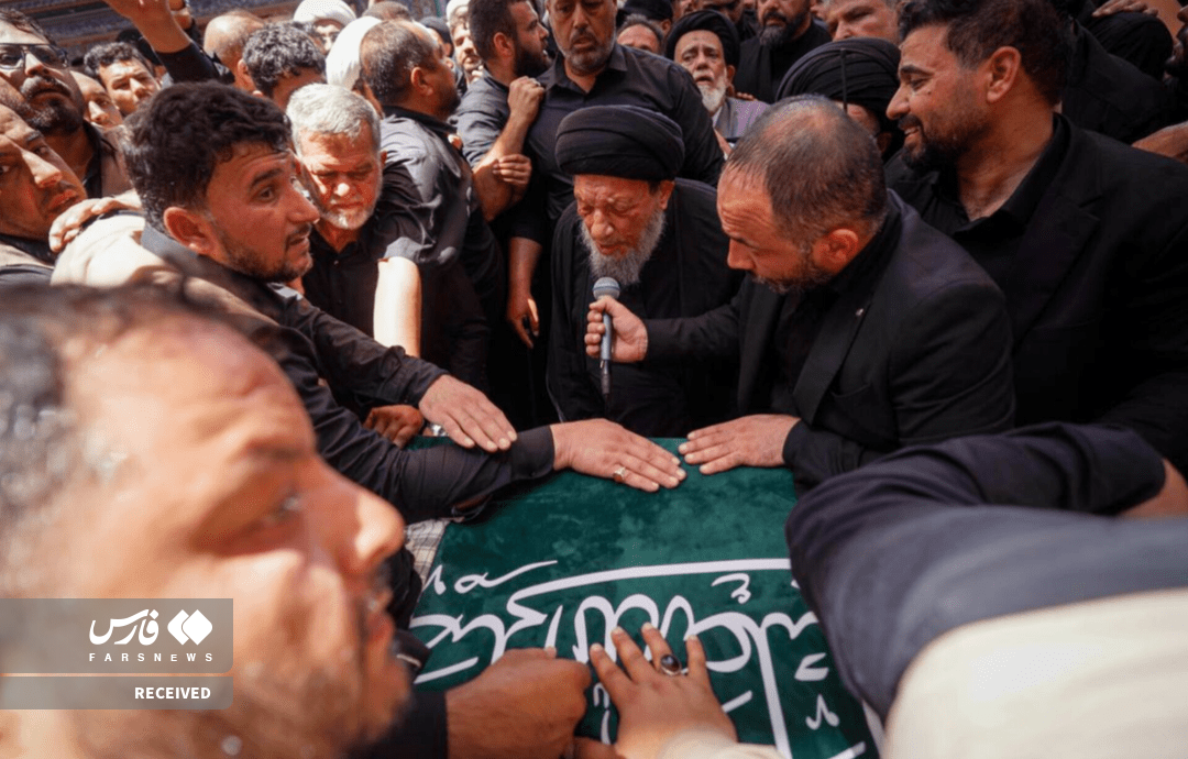 تصاویر: تشییع پیکر مطهر رهبر شهید انقلاب در نجف اشرف