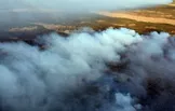 آلودگی هوا در چهار شهر خوزستان براثر آتش‌سوزی در هورالعظیم