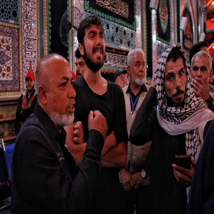 تصاویر: وداع با شهدای حشدالشعبی در جوار حرم سیدالشهدا(ع)