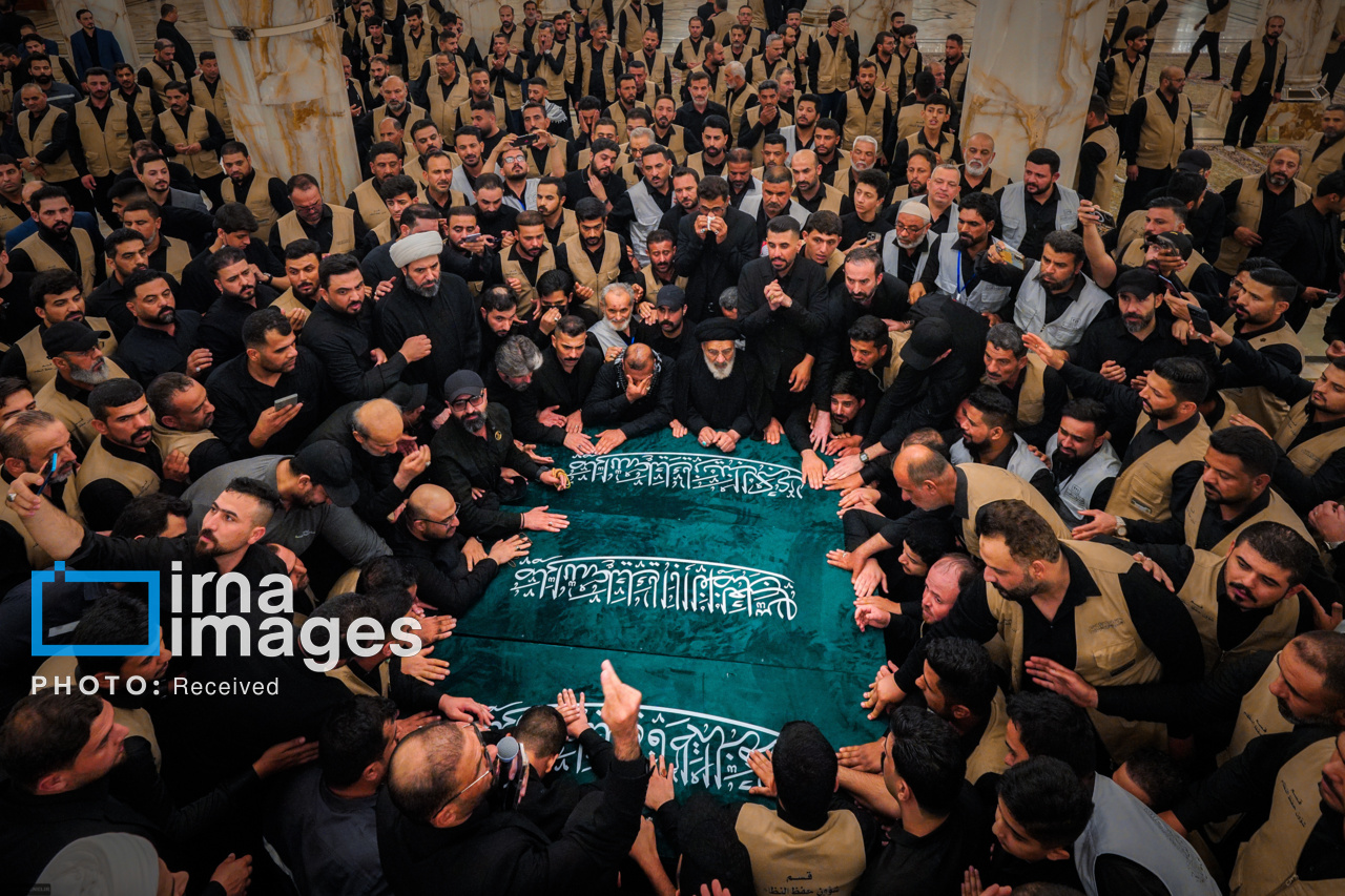 تصاویر: تشییع پیکر مطهر رهبر شهید انقلاب در نجف اشرف
